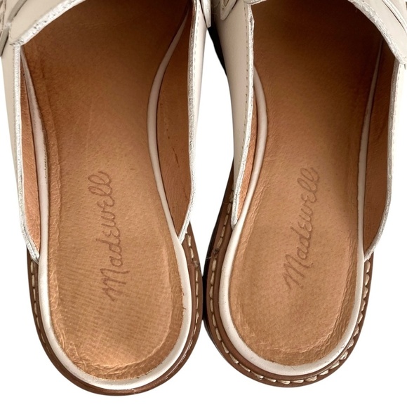MADEWELL Corrine Leather Lug Sole Loafer Mules in Oyster - Picture 6 of 11